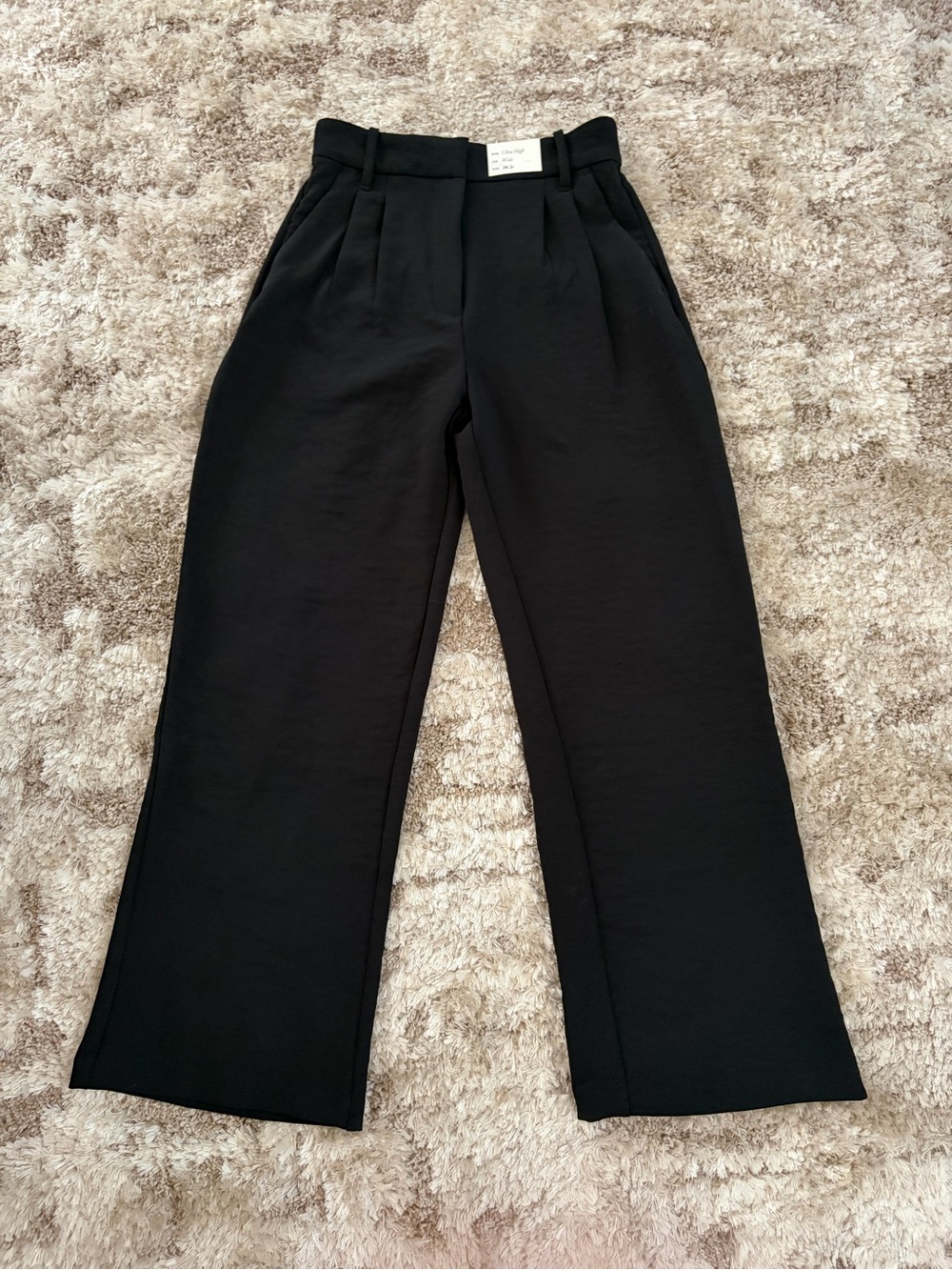 NWT Abercrombie & Fitch Ultra Wide Black High-Waist Wide-Leg Pants Size 26S 26 S